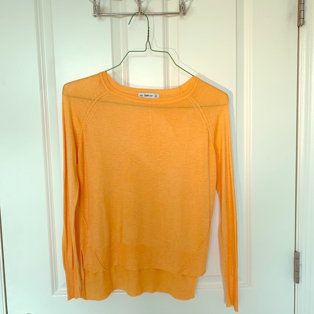 Orange light Zara top